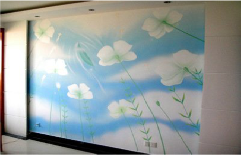 桐梓画墙绘怎么画好白云的蓬松感?