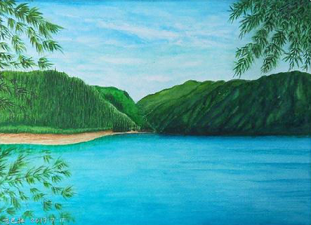 桐梓在墙绘中,如何绘画绿水青山?